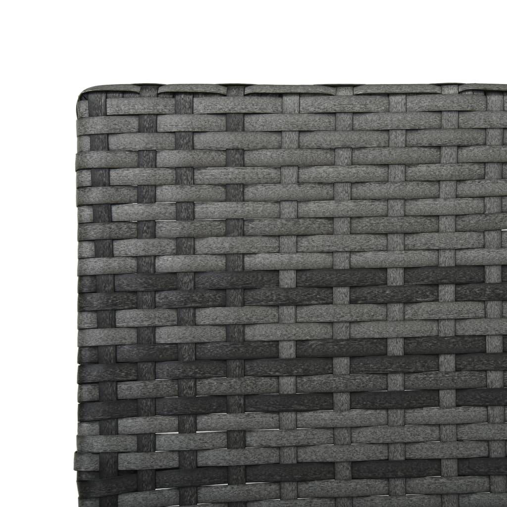 Chaise longue | Transat | Bain de soleil avec coussin Résine tressée Gris - Image 6