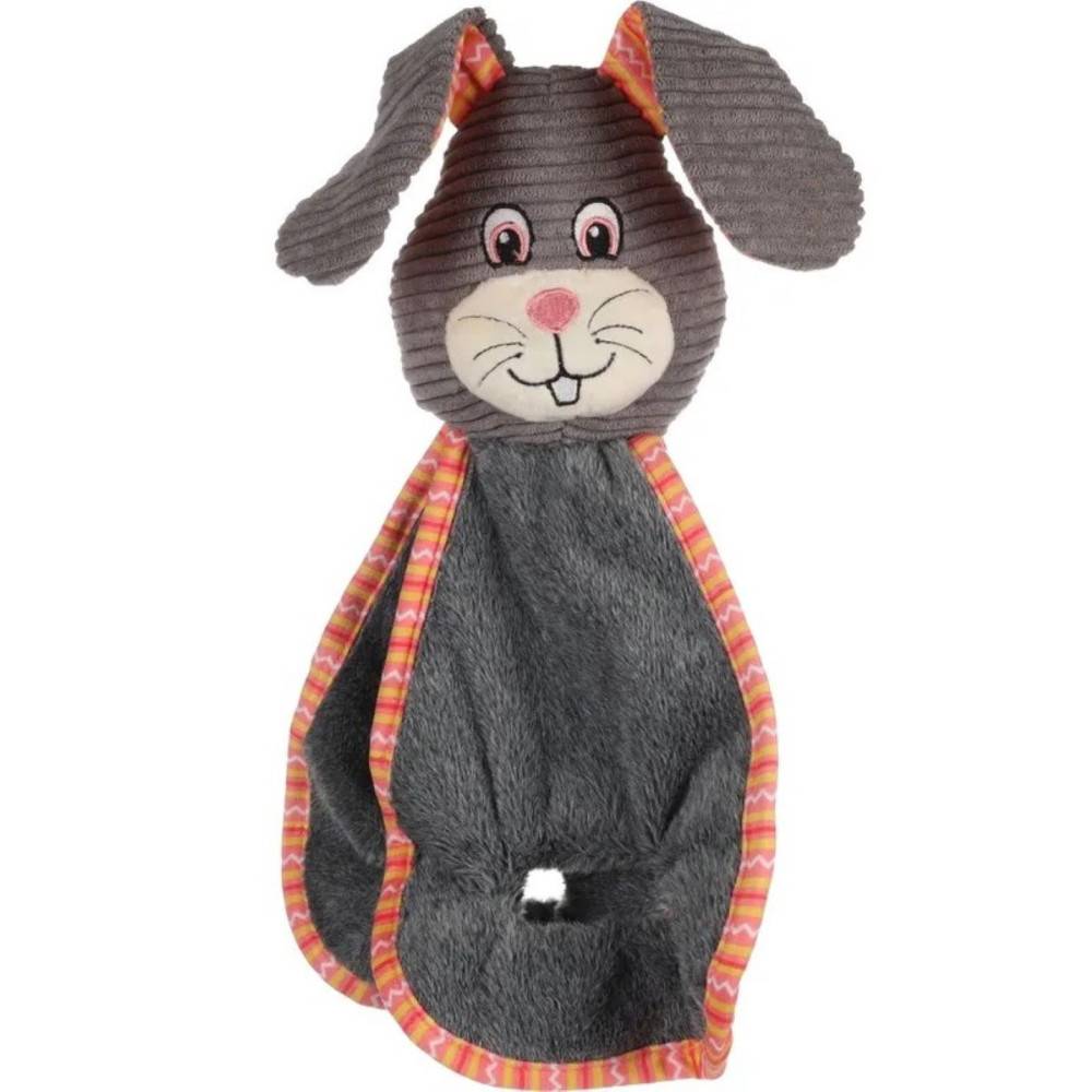 Flamingo - Lapin gris tissus bruissant, 42 cm, jouet peluche pour chien - Imagen 1