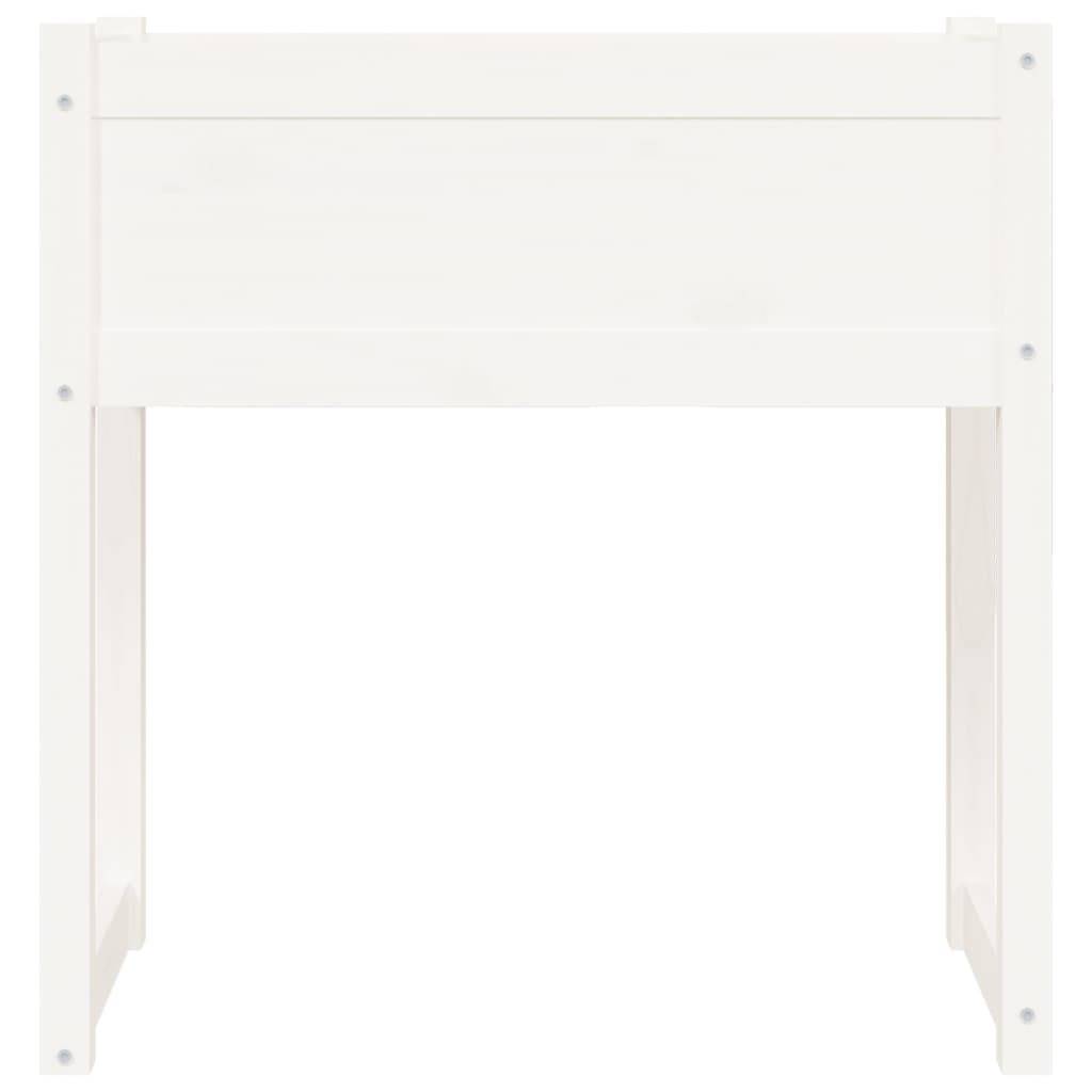 Maison Chic - Jardinière, Bac à fleurs, Pot de fleurs Blanc 78x40x81 cm Bois massif de pin - Imagen 5