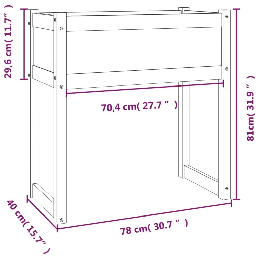 Maison Chic - Jardinière, Bac à fleurs, Pot de fleurs Blanc 78x40x81 cm Bois massif de pin - Imagen 9