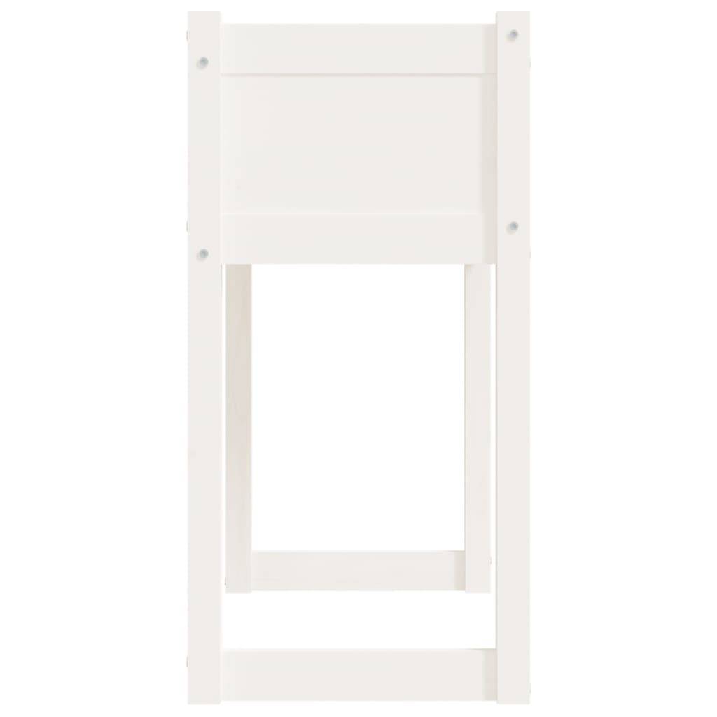 Maison Chic - Jardinière, Bac à fleurs, Pot de fleurs Blanc 78x40x81 cm Bois massif de pin - Imagen 6
