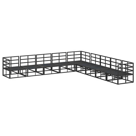 Salon de Jardin Complet Aluminium Modulable 9 Places avec Table Basse pour Terrasse Noir – ComfortXL Outdoor Living - Image 7