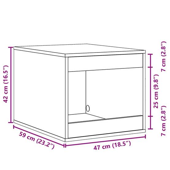 Chatiere bois gris 47 x 59 x 42 cm - Prolenta premium p328.9 - Image 9