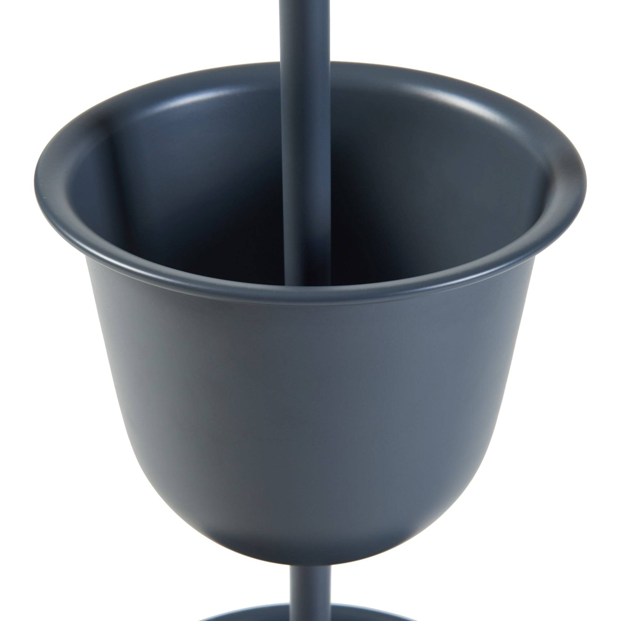 Helloshop26 - Porte-plantes style intemportel support 77 x 26 cm 2 cache-pots noir - Image 4