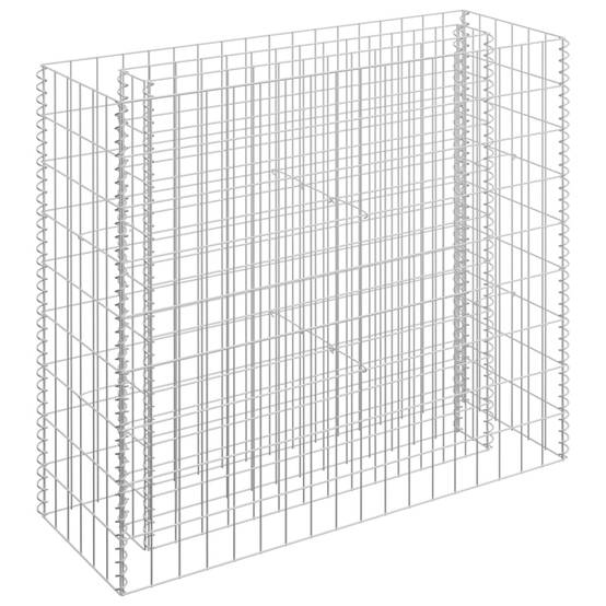 Helloshop26 - Jardinière lit surélevé plantes fleurs jardin à gabion acier galvanisé 90 x 30 x 90 cm - Image 1