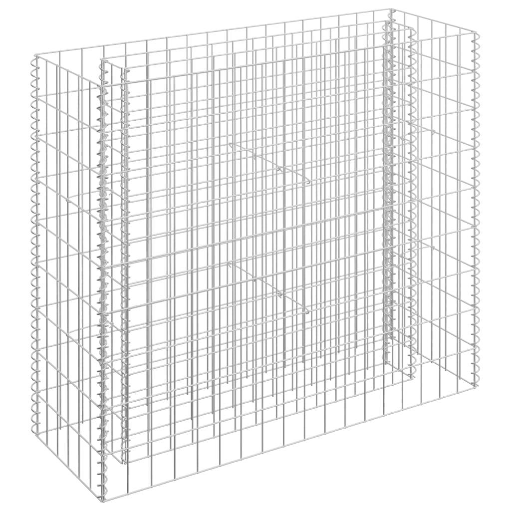 Helloshop26 - Jardinière lit surélevé plantes fleurs jardin à gabion acier galvanisé 90 x 30 x 90 cm - Imagen 1