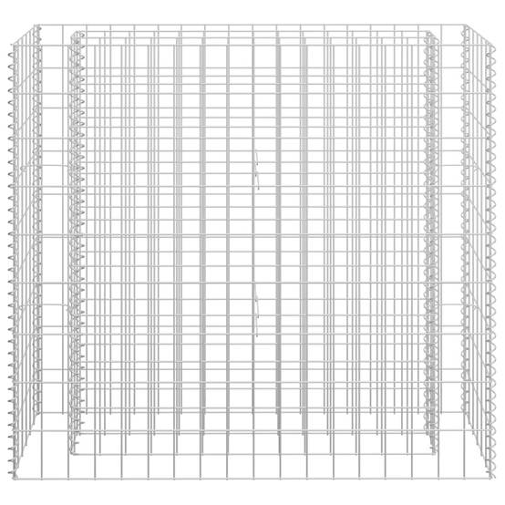 Helloshop26 - Jardinière lit surélevé plantes fleurs jardin à gabion acier galvanisé 90 x 30 x 90 cm - Image 3