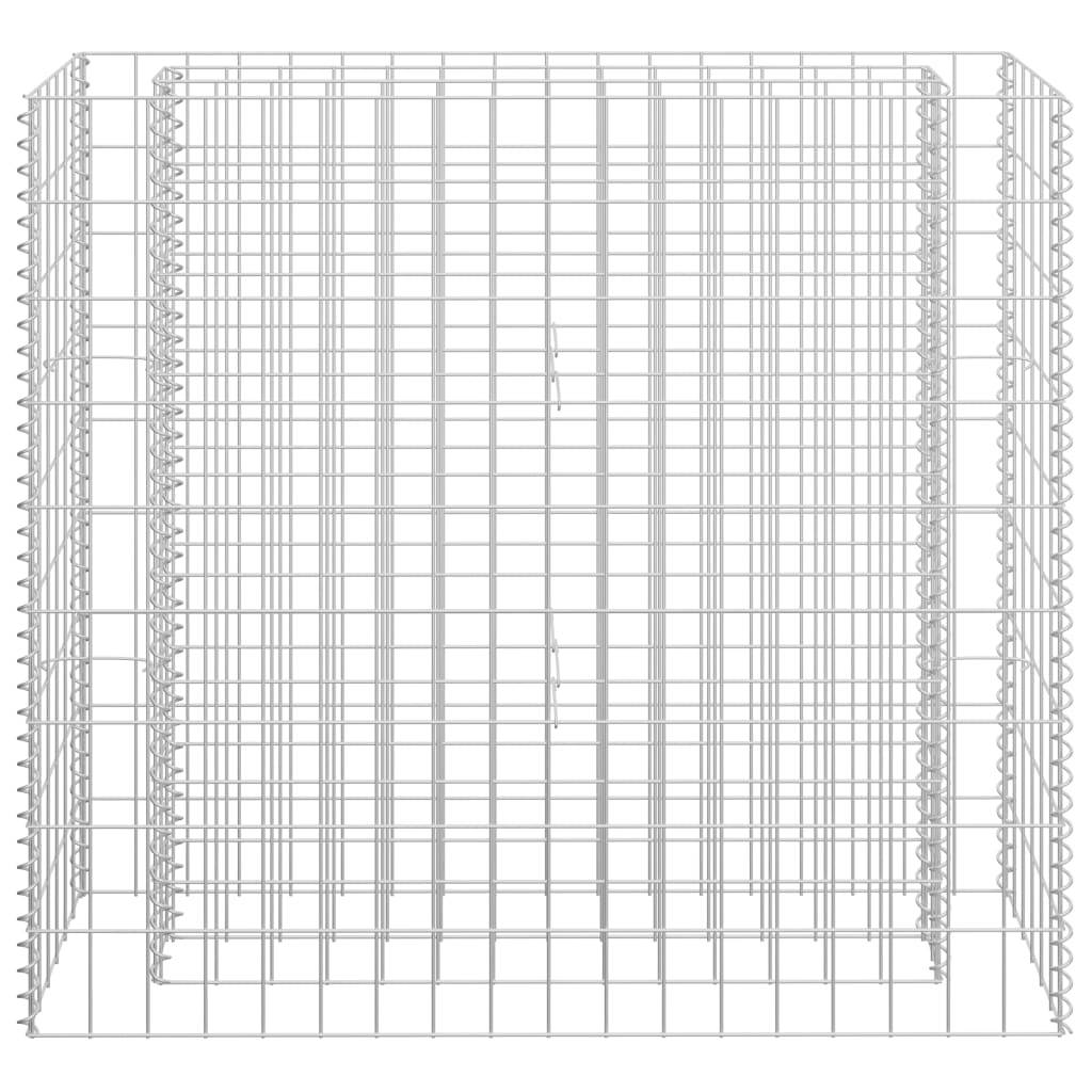 Helloshop26 - Jardinière lit surélevé plantes fleurs jardin à gabion acier galvanisé 90 x 30 x 90 cm - Imagen 3