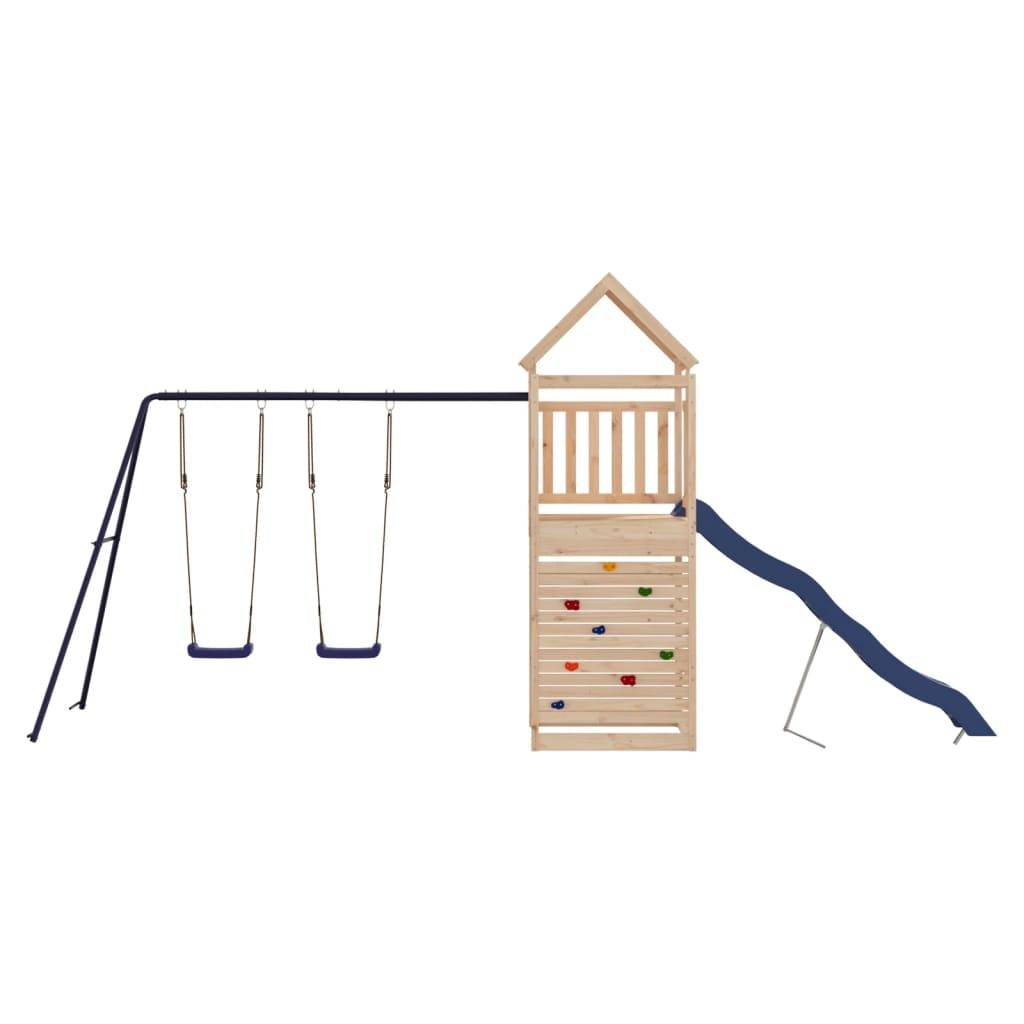 Helloshop26 - Aire de jeux d'extérieur balançoires toboggan portiques robuste jeux jardin 525 x 199 x 249 cm bois de pin massif - Imagen 2