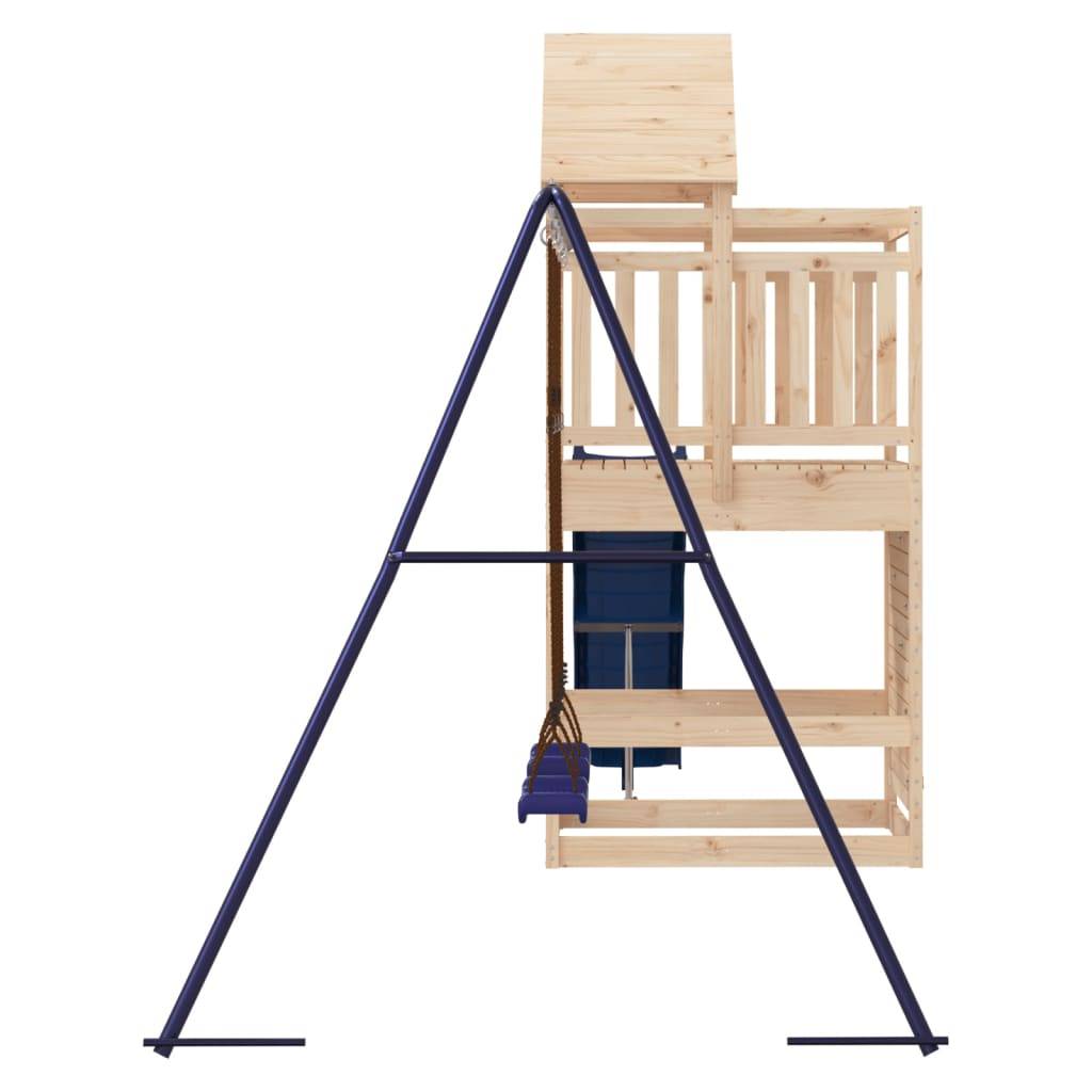 Helloshop26 - Aire de jeux d'extérieur balançoires toboggan portiques robuste jeux jardin 525 x 199 x 249 cm bois de pin massif - Imagen 4
