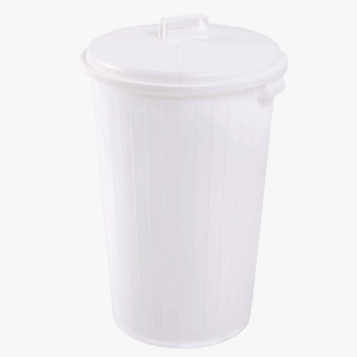 Conteneur alimentaire rond 35 L + couvercle - blanc - Gilac