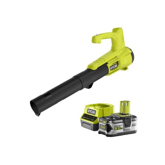 Ryobi - Pack RYOBI Souffleur 18V One+ Turbo jet RY18BLA-0 - 1 Batterie 5.0Ah - 1 Chargeur rapide RC18120-150 - Image 1