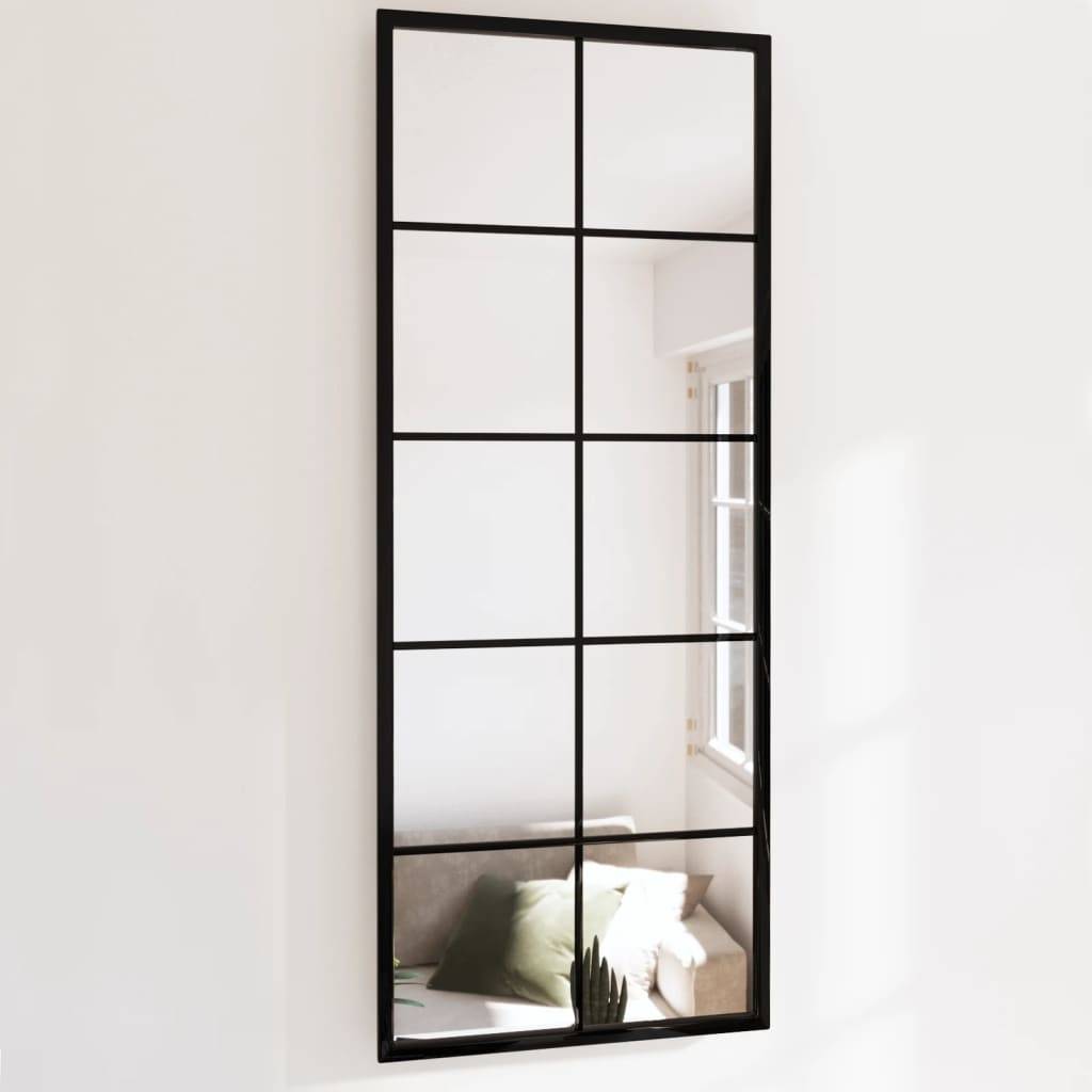 Maison Chic - Miroir mural - Miroir décoratif noir 100x40 cm métal - Image 2