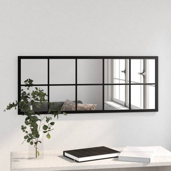 Maison Chic - Miroir mural - Miroir décoratif noir 100x40 cm métal - Image 3