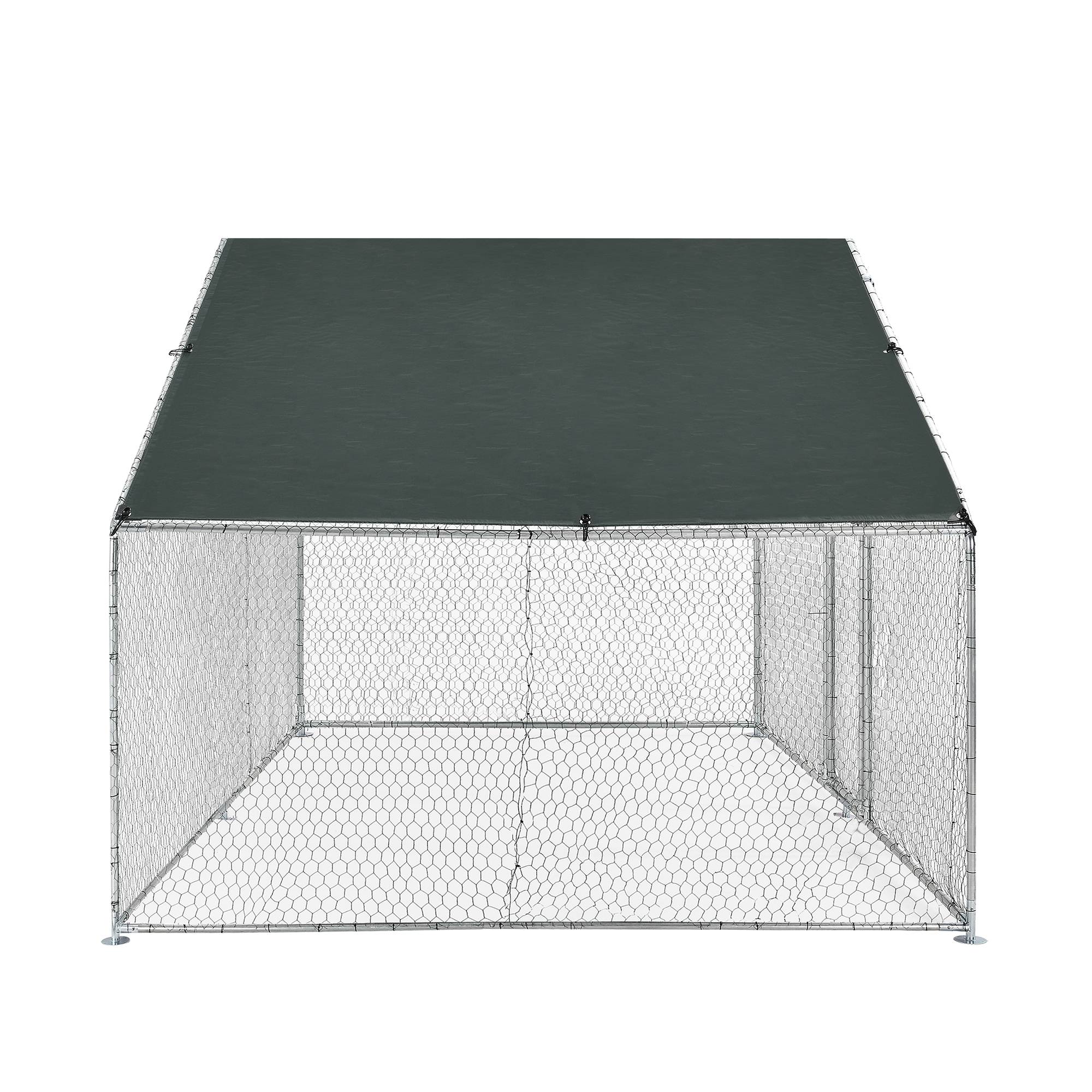 Pro.Tec - Enclos Extérieur Wels Volière Acier Galvanisé 3 x 2 x 2 m Argent Vert Foncé [pro.tec] - Imagen 5