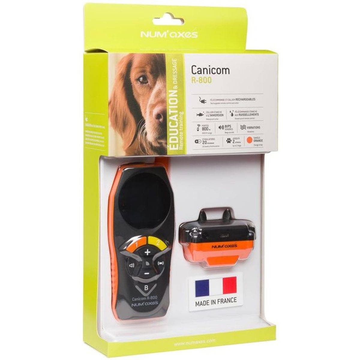 Set de dressage pour chien rechargeable Canicom R-800, télécommande et ...