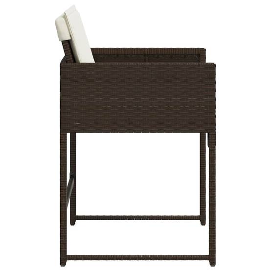 Chaise bois composite 4 places rotin marron 50,5 x 54 x 79 cm - Prolenta premium p3101.1 - Image 6