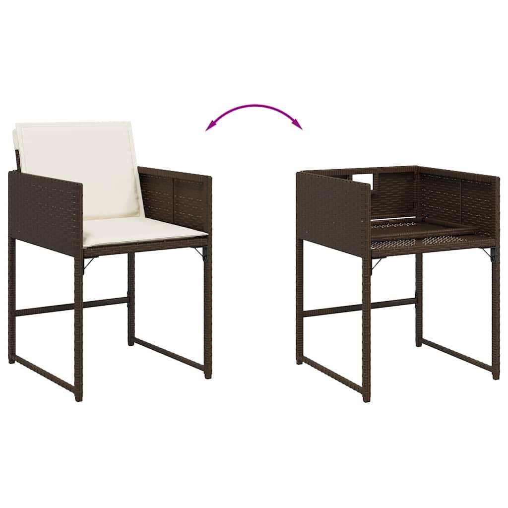 Chaise bois composite 4 places rotin marron  50,5 x 54 x 79 cm  - Prolenta premium  p3101.1 - Image 8