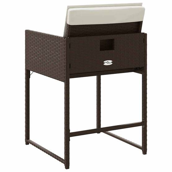 Chaise bois composite 4 places rotin marron 50,5 x 54 x 79 cm - Prolenta premium p3101.1 - Image 7