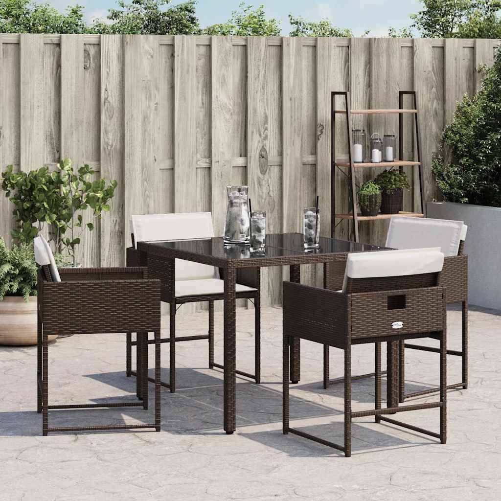 Chaise bois composite 4 places rotin marron  50,5 x 54 x 79 cm  - Prolenta premium  p3101.1 - Image 3