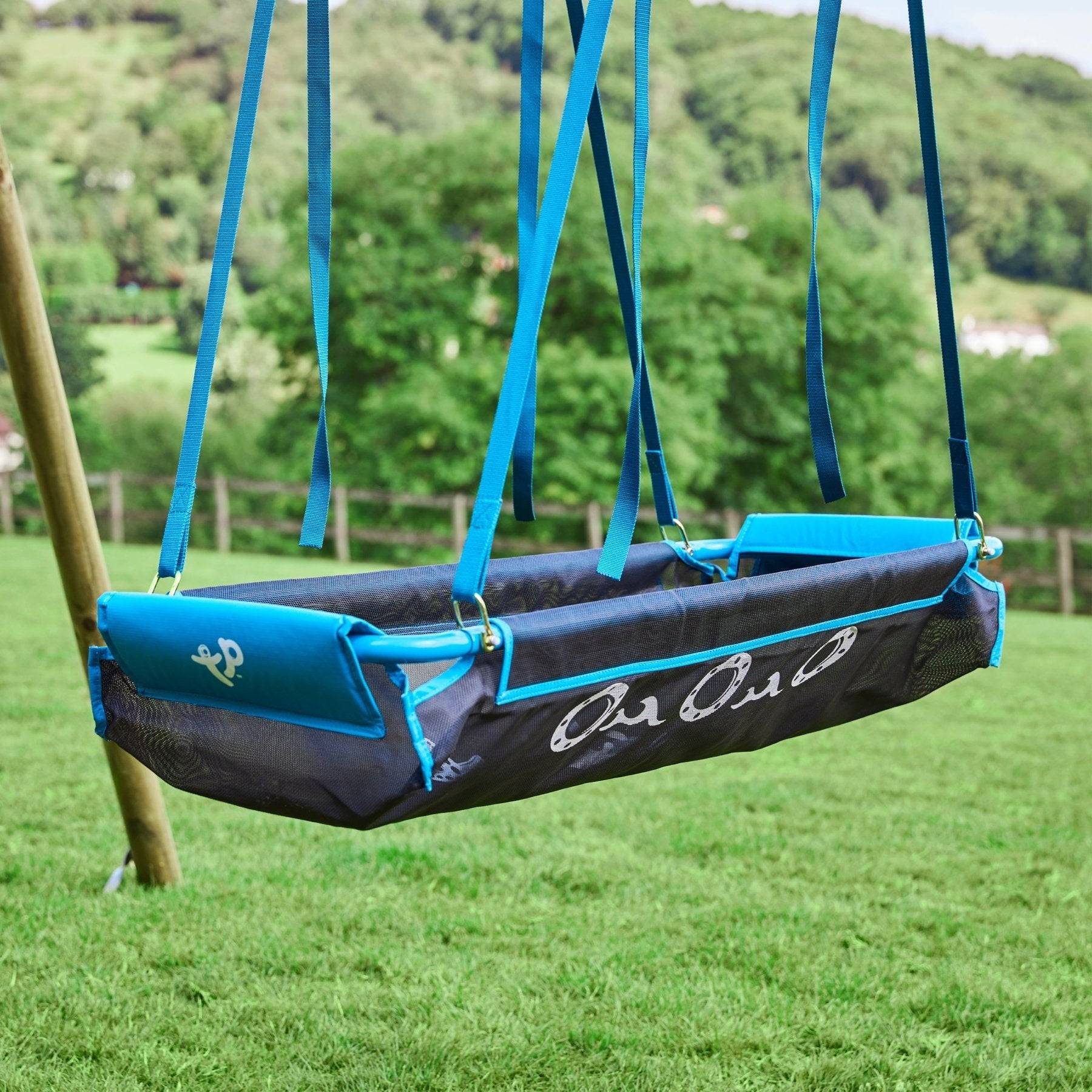 Bateau pirate avec collier pour poutre bois rond D10 cm noir et bleu - Image 4