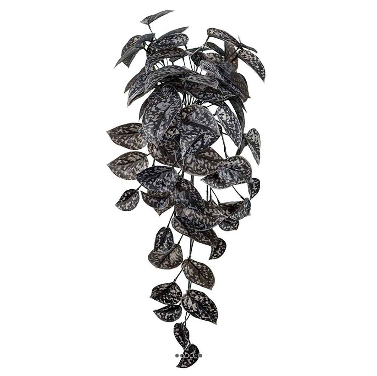 Artificielles - Fausse plante retombante pothos tacheté H 25 cm L 50 cm noir en pot - Imagen 1