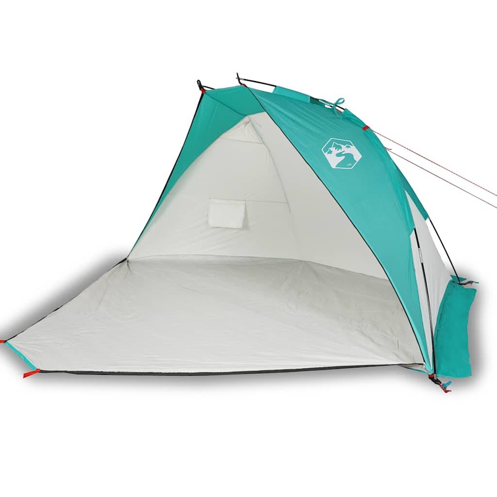 Abri de Plage Compact Polyester Anti-Pluie Tente Portable pour Couple ou Enfants Vert d'Eau – ComfortXL Outdoor Living - Imagen 2