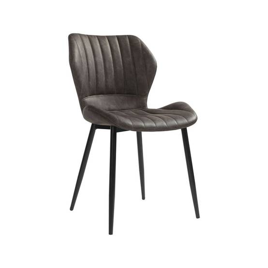 Lot de 2 Chaises PU gris - Image 1