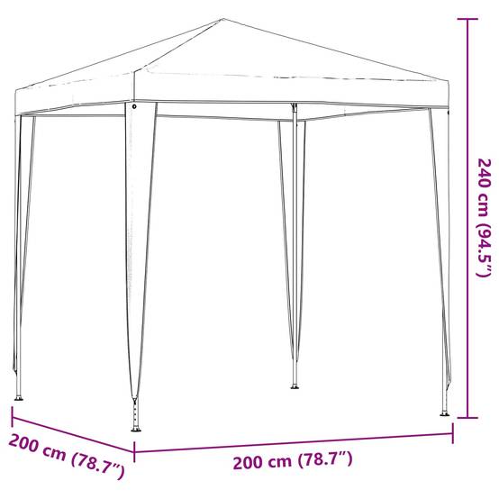 ComfortXL - Tente de réception pliable acier extérieur protection UV 200x200cm gris clair - ComfortXL Outdoor Living - Image 9