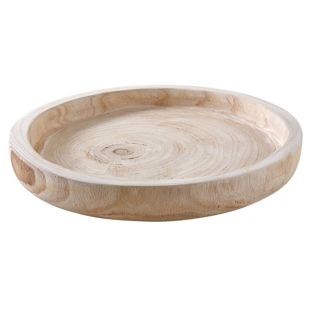 Aubry Gaspard - Plateau rond en paulownia Diamètre 35 cm
