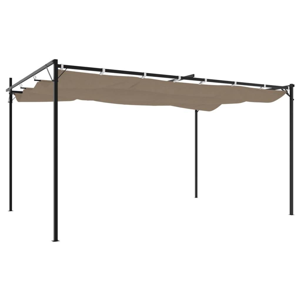 Pergola aluminium et acier taupe 395 x 292 x 230 cm - PANGIVO - Image 5