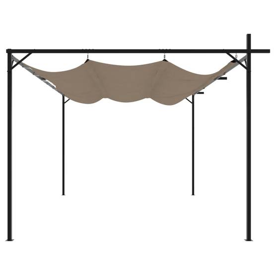 Pergola aluminium et acier taupe 395 x 292 x 230 cm - PANGIVO - Image 4