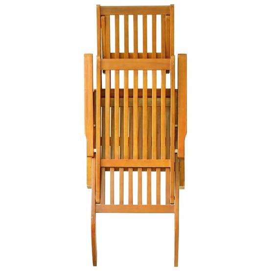 Bain de soleil - Transat - Chaise longue repose-pieds lot de 2 Acacia solide - MEUBLE PRO - Image 5