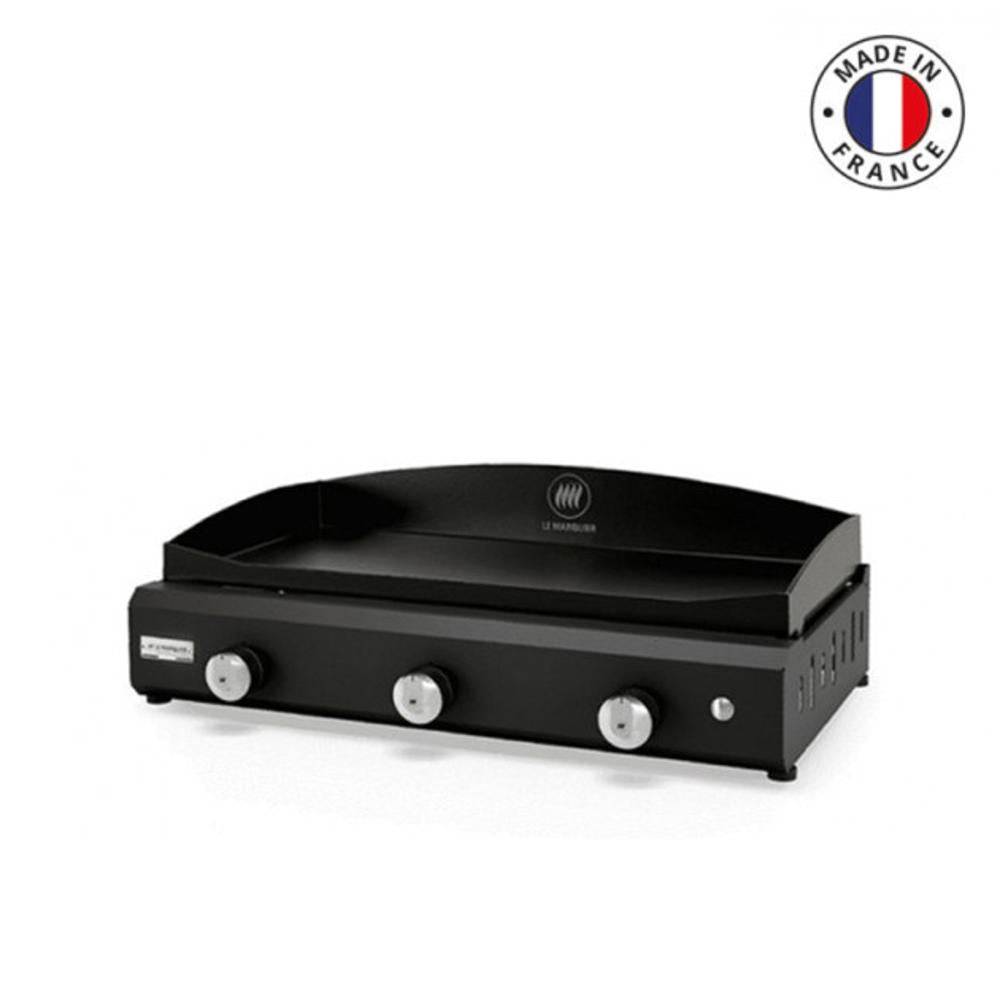 Le Marquier - Plancha gaz Le Marquier Exclusive Amalia 375 acier noir 3 brûleurs 75 x 40 - Image 1