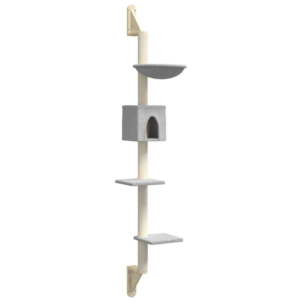 Vidaxl - Arbre à chat mural avec griffoir gris clair 187 cm vidaXL 172399 - Image 2