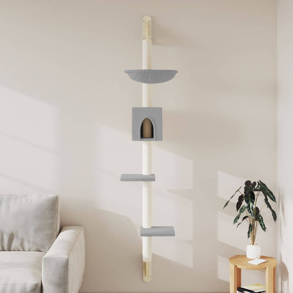 Vidaxl - Arbre à chat mural avec griffoir gris clair 187 cm vidaXL 172399 - Image 1
