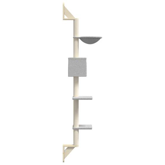 Vidaxl - Arbre à chat mural avec griffoir gris clair 187 cm vidaXL 172399 - Image 6