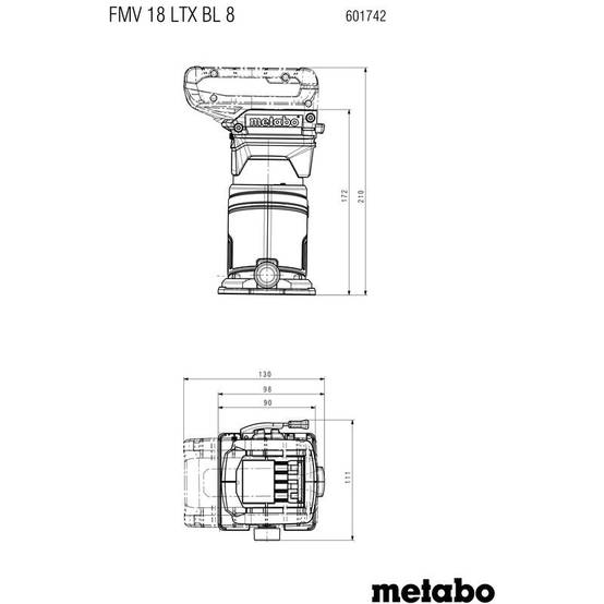 Metabo - Affleureuse 6/8mm FMV 18 LTX BL 8 - Pick+Mix METABO + metaBOX Metabo - Image 4