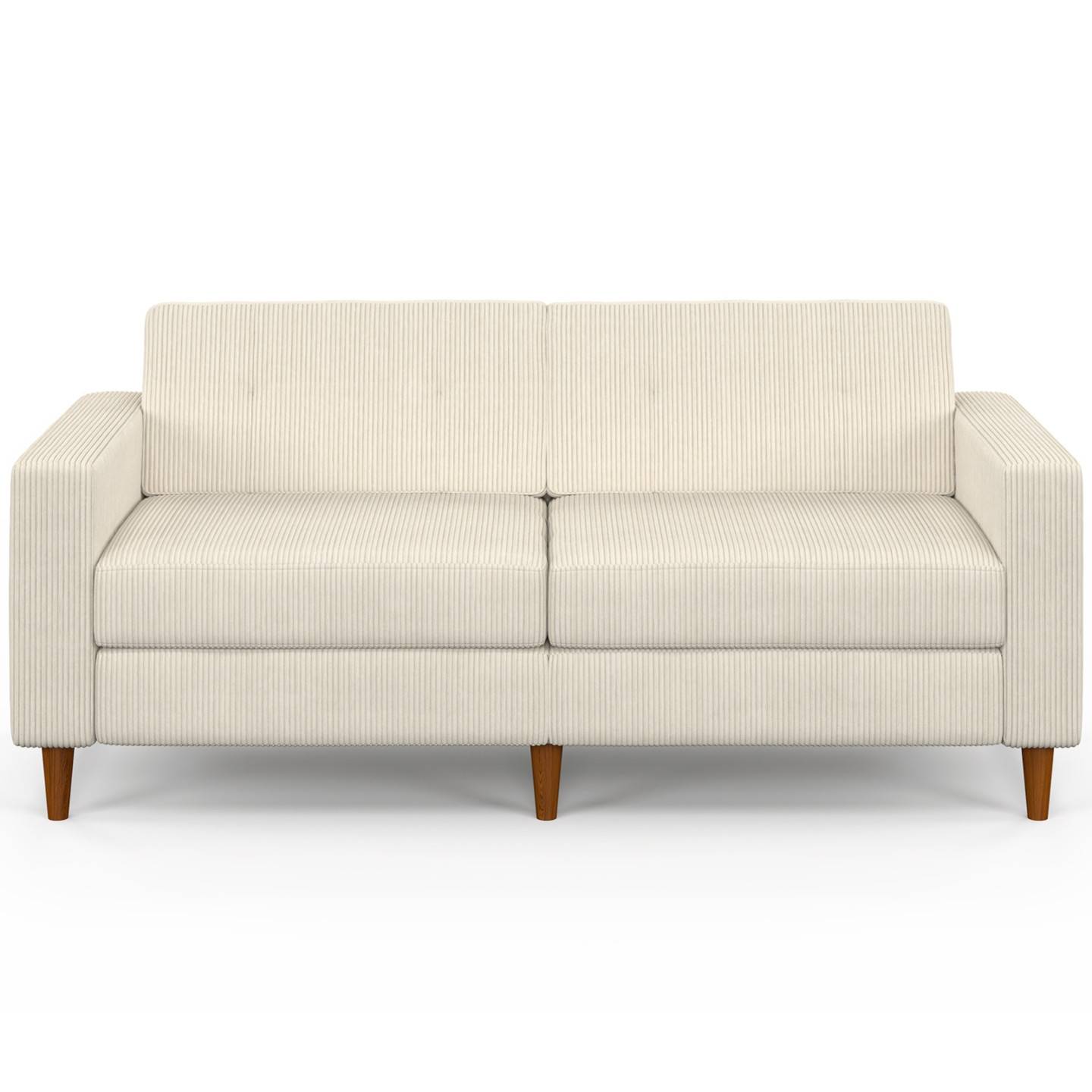 IDMARKET - Canapé droit 3 places CALLIE en velours côtelé beige - Image 3