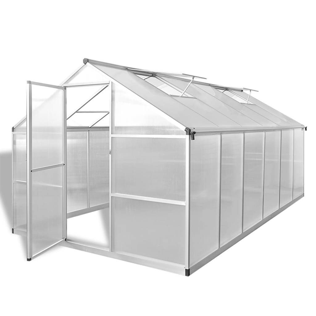 Serre Jardin Aluminium Polycarbonate 9m² Culture Plantes Transparente - ComfortXL Outdoor Living - Image 1
