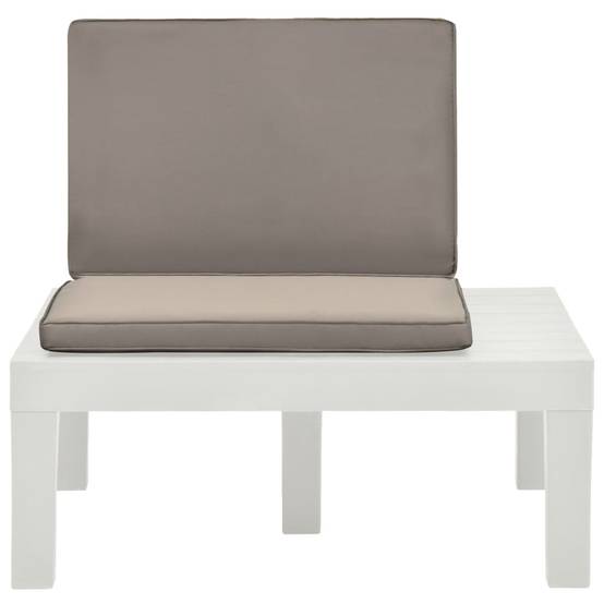 Fauteuil de Salon de Jardin Plastique avec Coussin Confortable pour Terrasse Blanc – ComfortXL Outdoor Living - Image 2