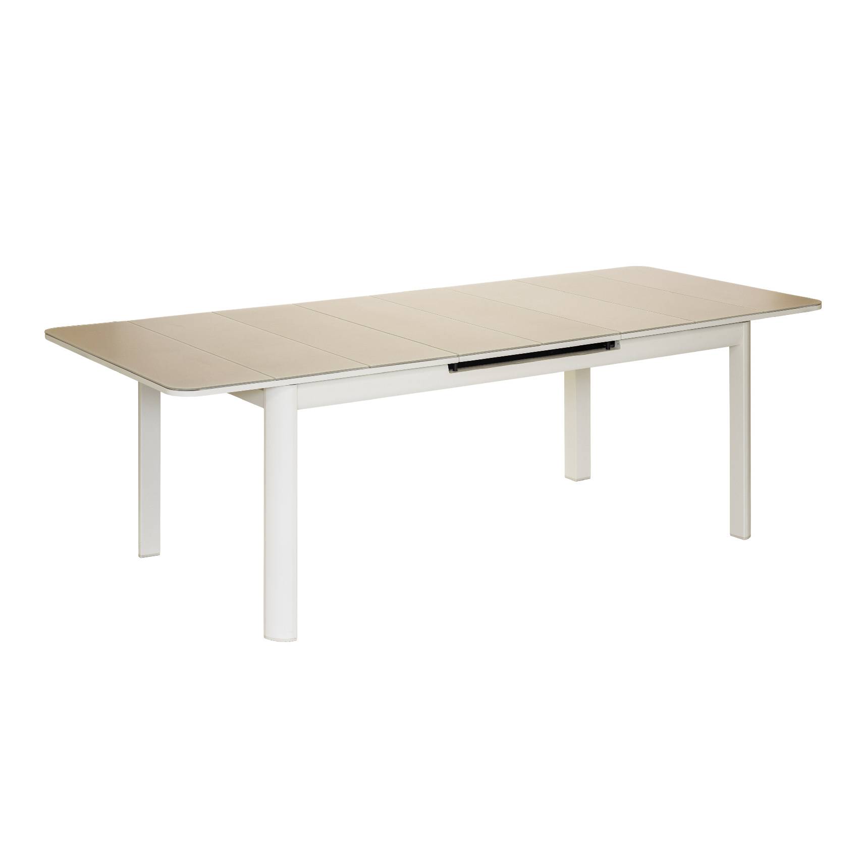 Home Maison - Table de jardin en aluminium et verre - HOME MAISON - Aluminium/Verre - Ivoire - Imagen 2