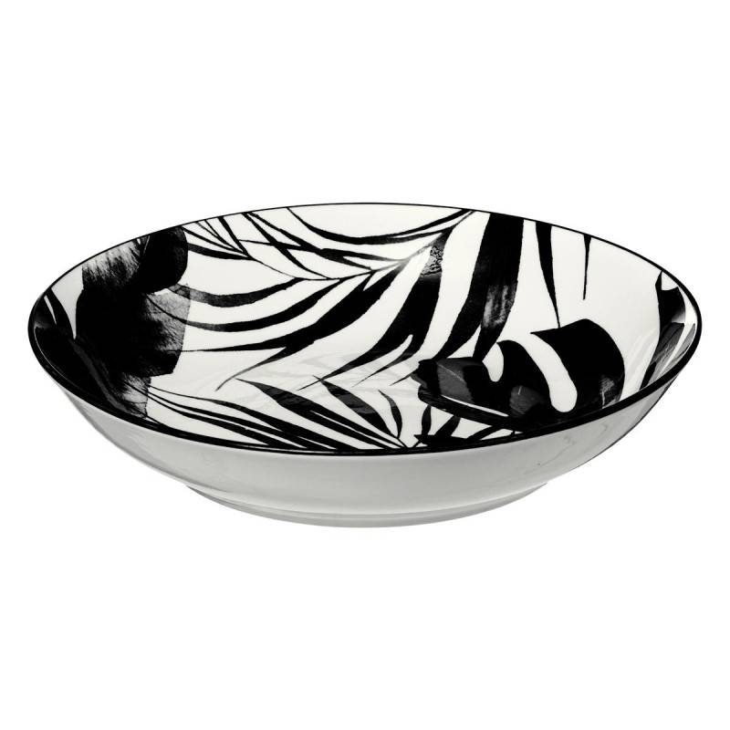 Service d'assiettes "Palme" - Noir - 18 pièces - Image 4
