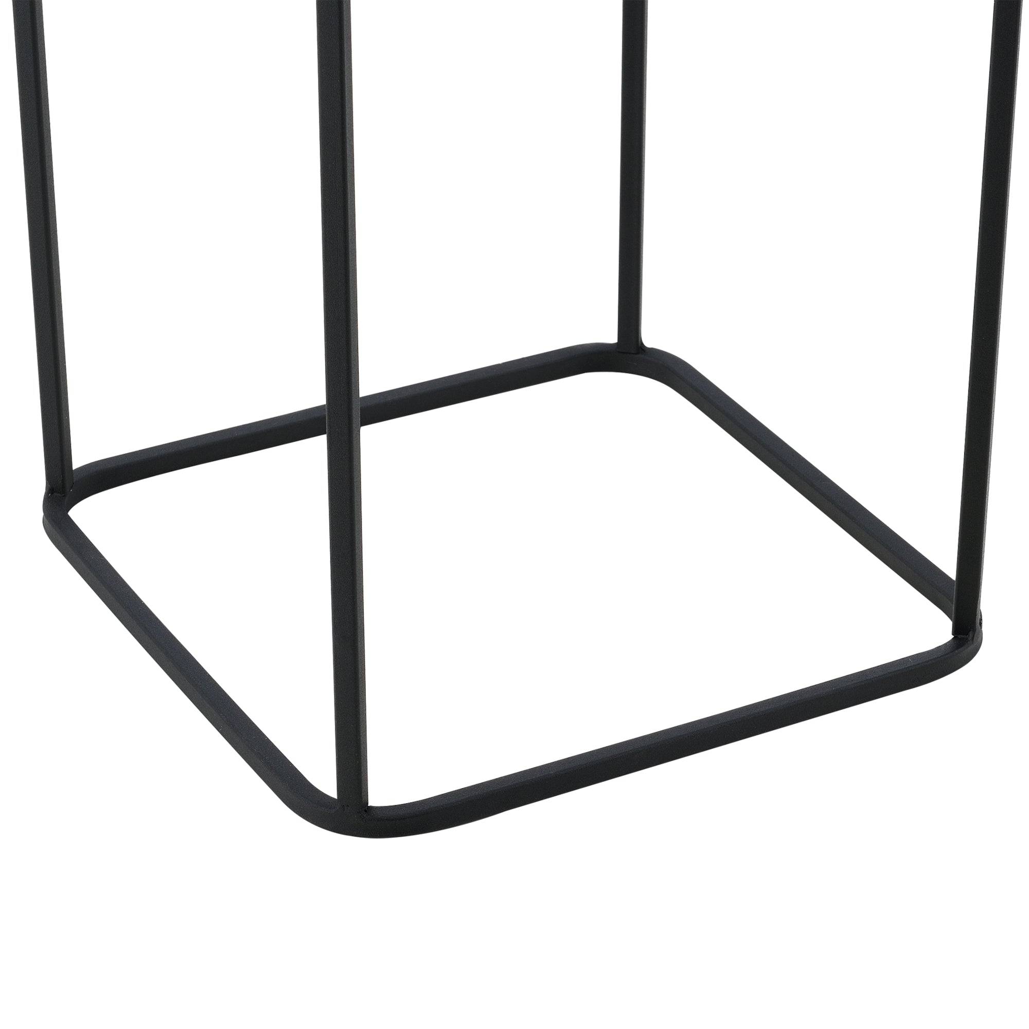 Helloshop26 - Lot de 2 supports de plante set cache-pot pot de fleur bac à fleurs vase métal tailles différentes noir doré - Imagen 3