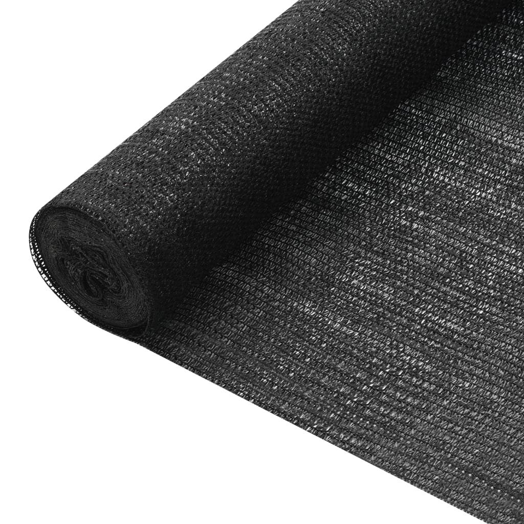 Helloshop26 - Filet brise-vue 1x10 m PEHD 75 g/m² noir - Imagen 1