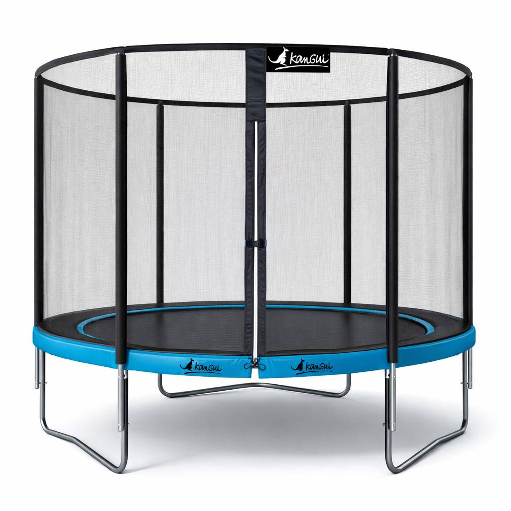 Kangui - Trampoline de jardin Ø 300cm + filet de sécurité - PUNCHI 300 Bleu Kangui - Image 1