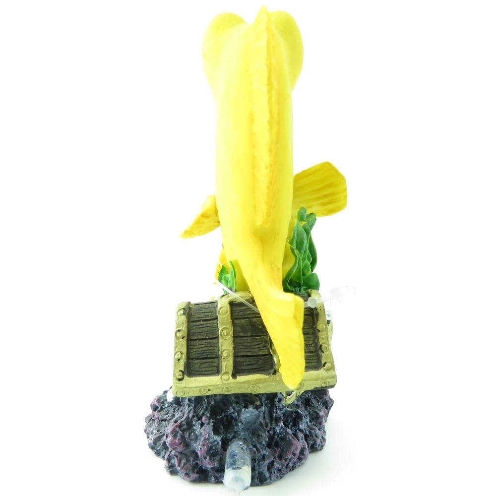 Flamingo - Leto poisson jaune. taille 9 X 5 X 11 cm. décoration aquarium. - Image 7