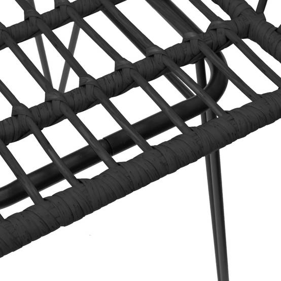 Salon de Jardin 4 Personnes Résine Tressée Table Ronde 80cm Verre Noir – ComfortXL Outdoor Living - Image 7