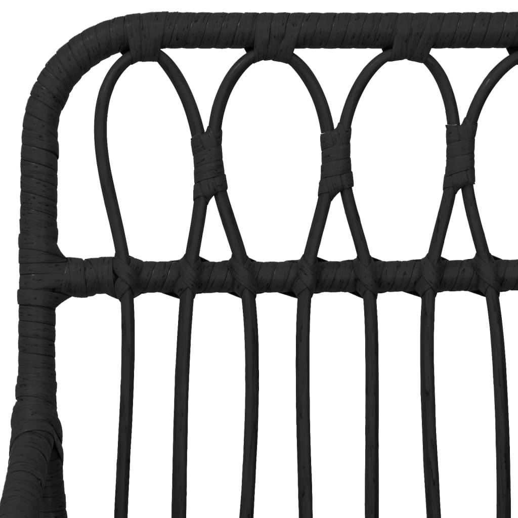 Salon de Jardin 4 Personnes Résine Tressée Table Ronde 80cm Verre Noir – ComfortXL Outdoor Living - Image 6