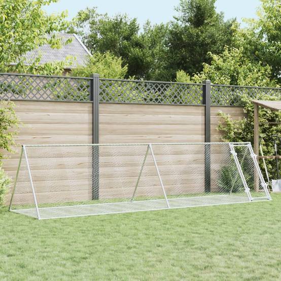 Vidaxl - Clapier argenté 400x105x91 cm acier galvanisé vidaXL 3281531 - Image 1